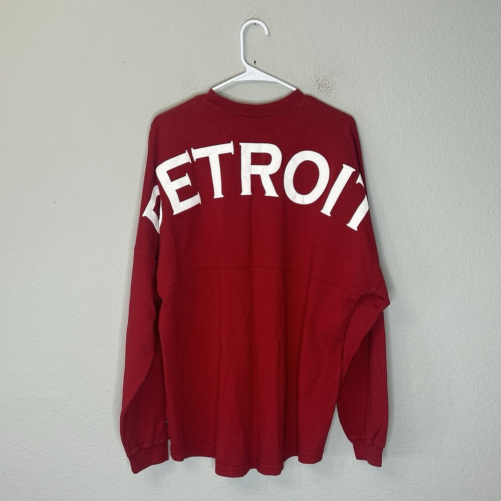 Detroit Red Wings Spirit Jersey Shirt XL Red Made in USA Hockeytown Retro Style
